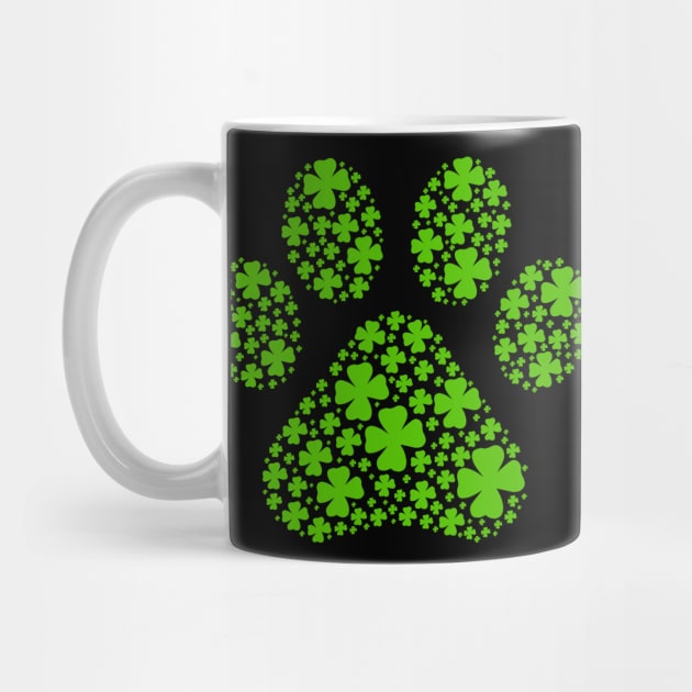 Shamrock Lucky Pawprint by Art by Deborah Camp